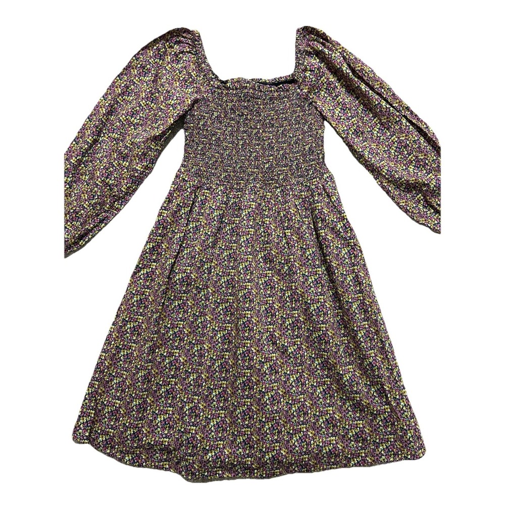 J. Crew Small Organic Cotton Daydream Midi Dress Liberty Fabric Floral Busy Izzy - Picture 2 of 9